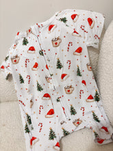 Load image into Gallery viewer, Baby onesie Hot cocoa and candy cane dreams