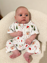 Load image into Gallery viewer, Baby onesie Hot cocoa and candy cane dreams