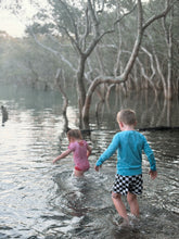 Load image into Gallery viewer, Checker swim shorts