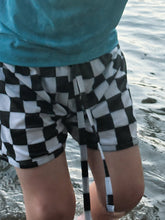 Load image into Gallery viewer, Checker swim shorts